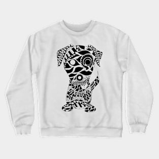 love dog in ecopop pattern Crewneck Sweatshirt